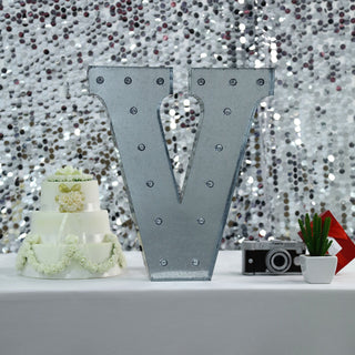 Vintage Galvanized Metal Marquee Letter Light - The Perfect Event Décor Lighting