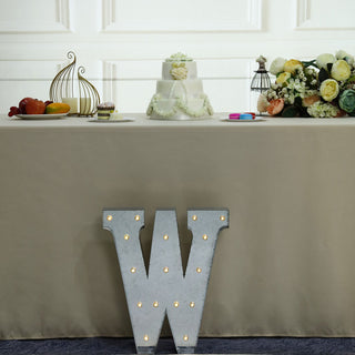 Add a Festive Touch to Your Décor with the 20" Vintage Galvanized Metal Marquee Letter Light - W
