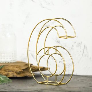Add a Touch of Glamour with Gold Freestanding 3D Decorative Metal Wire Numbers