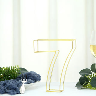 Add a Touch of Elegance with Gold Freestanding 3D Decorative Metal Wire Numbers
