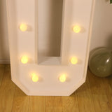 4ft White Large Marquee Light Up Number 0 Mosaic Balloon Frame Pre-Cut Foam Board 10 Warm White