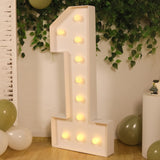 4ft White Large Marquee Light Up Number 1 Mosaic Balloon Frame Pre-Cut Foam Board 10 Warm White