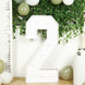 4ft White Large Marquee Light Up Number 2 Mosaic Balloon Frame Pre-Cut Foam Board 10 Warm White