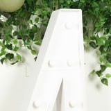 4ft White Large Marquee Light Up Number 4 Mosaic Balloon Frame Pre-Cut Foam Board 10 Warm White