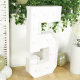 4ft White Large Marquee Light Up Number 5 Mosaic Balloon Frame Pre-Cut Foam Board 10 Warm White