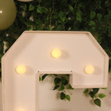 4ft White Large Marquee Light Up Number 6 Mosaic Balloon Frame Pre-Cut Foam Board 10 Warm White