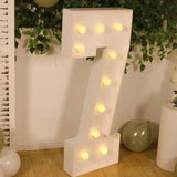 4ft White Large Marquee Light Up Letter 7 Mosaic Balloon Frame Pre-Cut Foam Board 10 Warm White