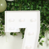 4ft White Large Marquee Light Up Letter 7 Mosaic Balloon Frame Pre-Cut Foam Board 10 Warm White