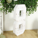 4ft White Large Marquee Light Up Letter 8 Mosaic Balloon Frame Pre-Cut Foam Board 10 Warm White