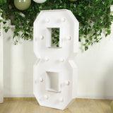 4ft White Large Marquee Light Up Letter 8 Mosaic Balloon Frame Pre-Cut Foam Board 10 Warm White