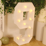 4ft White Large Marquee Light Up Letter 9 Mosaic Balloon Frame Pre-Cut Foam Board 10 Warm White