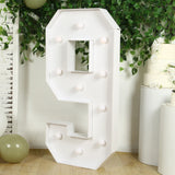 4ft White Large Marquee Light Up Letter 9 Mosaic Balloon Frame Pre-Cut Foam Board 10 Warm White