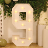 4ft White Large Marquee Light Up Letter 9 Mosaic Balloon Frame Pre-Cut Foam Board 10 Warm White