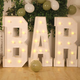 4ft White Large Marquee Light Up Letter A Mosaic Balloon Frame Pre-Cut Foam Board 10 Warm White