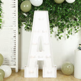 4ft White Large Marquee Light Up Letter A Mosaic Balloon Frame Pre-Cut Foam Board 10 Warm White