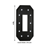 Giant LED Marquee Light Up Number 0, Black 4ft Pre-Cut Foam Board with 10 Warm White