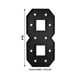 Giant LED Marquee Light Up Number 8, Black 4ft Pre-Cut Foam Board with 10 Warm White