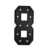 Giant LED Marquee Light Up Number 8, Black 4ft Pre-Cut Foam Board with 10 Warm White#whtbkgd