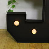 Giant LED Marquee Light Up Number 9, Black 4ft Pre-Cut Foam Board with 10 Warm White