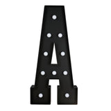 Giant LED Marquee Light Up Letter A, Black 4ft Pre-Cut Foam Board with 10 Warm White#whtbkgd