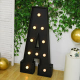 Giant LED Marquee Light Up Letter A, Black 4ft Pre-Cut Foam Board with 10 Warm White