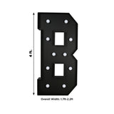 Giant LED Marquee Light Up Letter B, Black 4ft Pre-Cut Foam Board with 10 Warm White