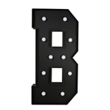 Giant LED Marquee Light Up Letter B, Black 4ft Pre-Cut Foam Board with 10 Warm White#whtbkgd