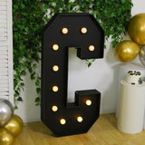Giant LED Marquee Light Up Letter C, Black 4ft Pre-Cut Foam Board with 10 Warm White