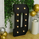 Giant LED Marquee Light Up Letter D, Black 4ft Pre-Cut Foam Board with 10 Warm White