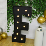 Giant LED Marquee Light Up Letter F, Black 4ft Pre-Cut Foam Board with 10 Warm White