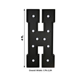 Giant LED Marquee Light Up Letter H, Black 4ft Pre-Cut Foam Board with 10 Warm White