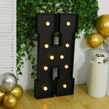 Giant LED Marquee Light Up Letter H, Black 4ft Pre-Cut Foam Board with 10 Warm White