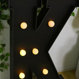 Giant LED Marquee Light Up Letter K, Black 4ft Pre-Cut Foam Board with 10 Warm White