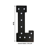 Giant LED Marquee Light Up Letter L, Black 4ft Pre-Cut Foam Board with 10 Warm White