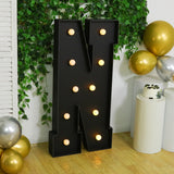 Giant LED Marquee Light Up Letter N, Black 4ft Pre-Cut Foam Board with 10 Warm White