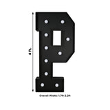 Giant LED Marquee Light Up Letter P, Black 4ft Pre-Cut Foam Board with 10 Warm White