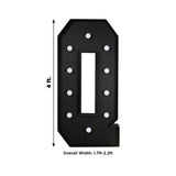 Giant LED Marquee Light Up Letter Q, Black 4ft Pre-Cut Foam Board with 10 Warm White