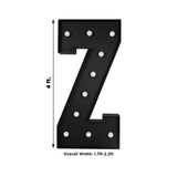 Giant LED Marquee Light Up Letter Z, Black 4ft Pre-Cut Foam Board with 10 Warm White