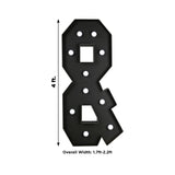 Giant LED Marquee Light Up Symbol &, Black 4ft Pre-Cut Foam Board with 10 Warm White