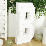 4ft White Large Marquee Light Up Letter B Mosaic Balloon Frame Pre-Cut Foam Board 10 Warm White