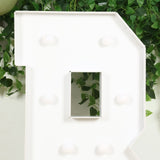 4ft White Large Marquee Light Up Letter B Mosaic Balloon Frame Pre-Cut Foam Board 10 Warm White