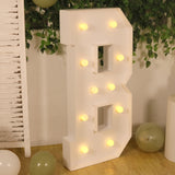 4ft White Large Marquee Light Up Letter B Mosaic Balloon Frame Pre-Cut Foam Board 10 Warm White