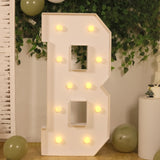 4ft White Large Marquee Light Up Letter B Mosaic Balloon Frame Pre-Cut Foam Board 10 Warm White