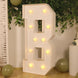 4ft White Large Marquee Light Up Letter B Mosaic Balloon Frame Pre-Cut Foam Board 10 Warm White