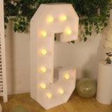 4ft White Large Marquee Light Up Letter C Mosaic Balloon Frame Pre-Cut Foam Board 10 Warm White