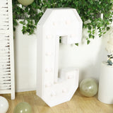 4ft White Large Marquee Light Up Letter C Mosaic Balloon Frame Pre-Cut Foam Board 10 Warm White