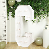 4ft White Large Marquee Light Up Letter C Mosaic Balloon Frame Pre-Cut Foam Board 10 Warm White