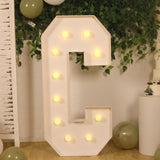 4ft White Large Marquee Light Up Letter C Mosaic Balloon Frame Pre-Cut Foam Board 10 Warm White