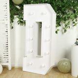 4ft White Large Marquee Light Up Letter D Mosaic Balloon Frame Pre-Cut Foam Board 10 Warm White