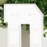 4ft White Large Marquee Light Up Letter D Mosaic Balloon Frame Pre-Cut Foam Board 10 Warm White